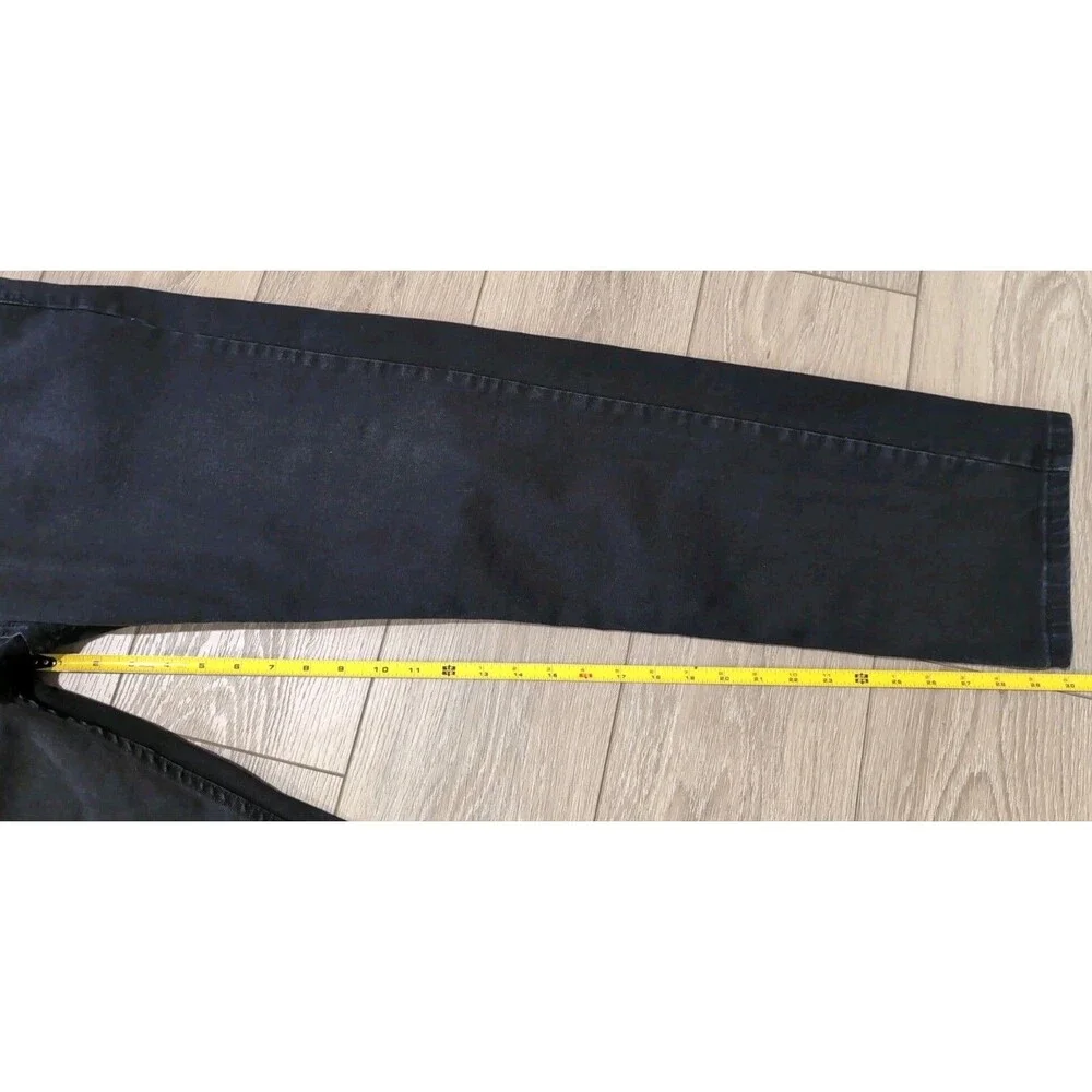 LEVI'S 505 MEN'S SIZE 36X30 BLACK LABEL BLACK JEANS STRAIGHT STRETCH EUC